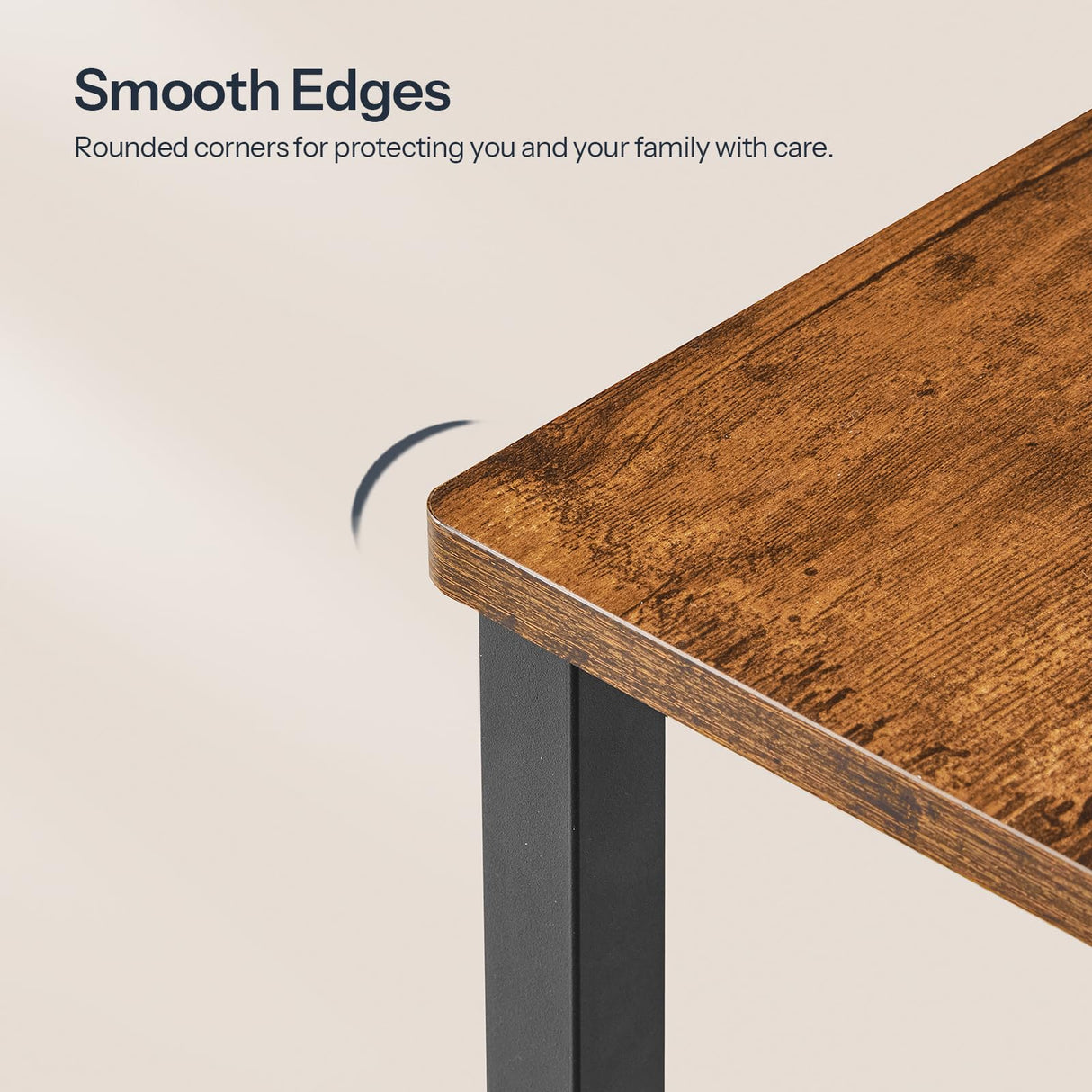 HOOBRO Dining Chairs Set of 2, Rustic Wooden Chairs with Metal Frame, Dining Room Chairs with Slat Back, Easy to Assemble, Modern Dining Chair for Kitchen, Living Room, Rustic Brown and Black BF39CD01 HOOBRO