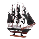 1Pc Wooden Pirate Model Sailboat Vessel Model Sailing Boat Home Decor IMIKEYA