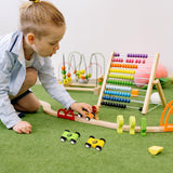 8 Pieces Wooden Mini Car Wood Race Car Kids Wooden Track Colorful Car Ramp Toy Replacement Car Toy Vehicle Play Sets for Toddlers Party Gift Sotiff