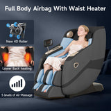 Real Relax 4D SL Track Massage Chair Full Body and Recliner with Zero Gravity, Bluetooth Speaker, Thai Stretch, Heating, Foot Massage and Shortcut Button, PS5100 Black Real Relax
