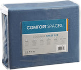 Comfort Spaces King Cooling Sheets, Moisture Wicking Coolmax Sheets, Soft, Colorfast Sheet Set, Cooling Bed Sheets For Hot Sleepers, Elastic Deep Pocket Fits Up to 16" Mattress, King Teal 4 Piece Comfort Spaces