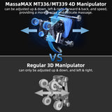 MassaMAX MT339 4D Massage Chair, Full Body Shiatsu Recliner with Electric Extendable Footrest, Zero Gravity, SL Track, Deep Yoga Stretch, 15 Modes, AI Voice Control, Foot Rollers, and Heating (White) MassaMAX