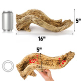 Pumtus Artificial Driftwood Planter, 16''L x 5''W x 5''H Sculpture Resin Succulent Flower Pot, Creative Imitation Wood Stump Log Bonsai Plant Pot, Cactus Container with Drainage Hole for Garden Pumtus