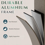 EROMMY 10' x 14' Sunroom, Wall Mounted Gazebo with Galvanized Steel Roof & Aluminum Frame, 3-Sided Sliding Doors, Lean to Gazebo with 6mm Thickened UV-Resistant PC Screen for Patio, Garden, Backyard EROMMY