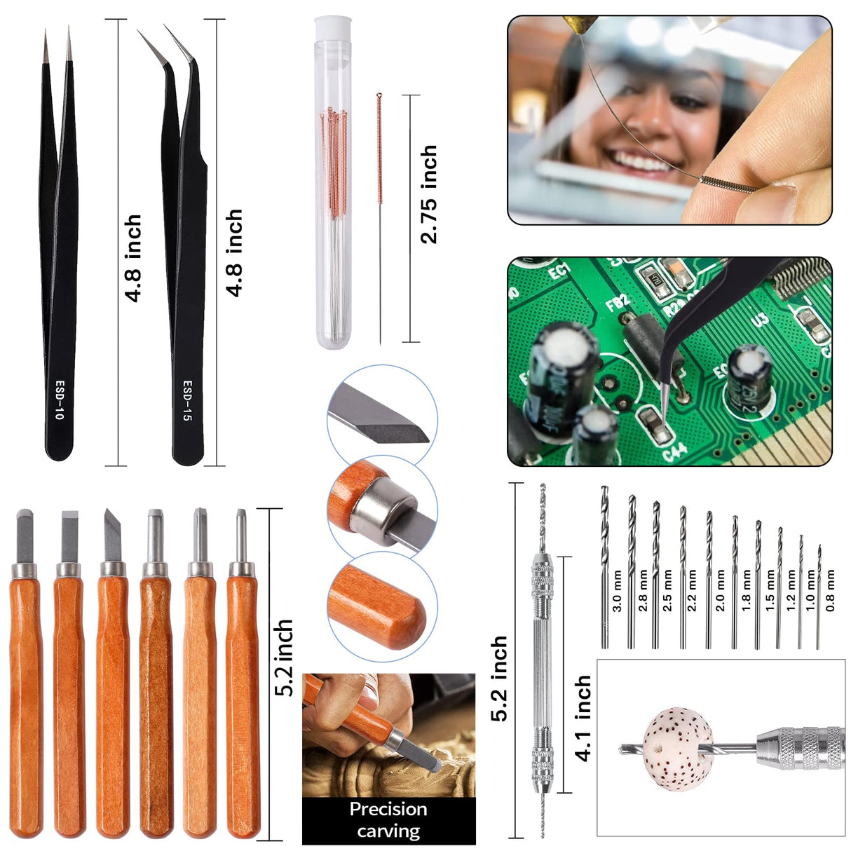 165 Pcs Pro Grade 3D Printing Tool Kit,3D Printer Tool Kits,Diverse 3D Printer Accessory & Electric Polishing Machine,Including Tool Box,for Remove/Trim and Finish 3D Print (Multi-Purpose)【HIJIRH】 HIJIRH