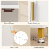 HOOBRO Small Bathroom Storage Cabinet, Narrow Corner Floor Cabinet with Door and Adjustable Shelf, 7.9" L x 5.9" W x 31.5" H, Bathroom Organizer for Small Spaces, White HOOBRO