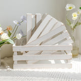 MACVAD Set of 4 Large Wooden Crates Decorative, Whitewashed Nesting Wooden Crates for Display Rustic, Farmhouse Wooden Storage Container Boxes Made from 100% Wood MACVAD