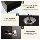 KELIXU Floating TV Stand Wall Mounted TV Shelf, Floating Entertainment Center Black TV Stand with Storage Media Console Shelf for Living Room, Bedroom - 39.4"(L) x 11.8"(W) x 10.2"(H) KELIXU