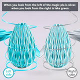 iSANMATE 3D Printer Filament, PLA Filament 1.75mm Dual Color Filament, Shiny Silk PLA Coextruded Filament, 1 kg/Spool (Lake Green and Silver) iSANMATE