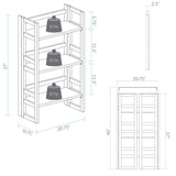 Casual Home 3-Shelf Folding Student Bookcase (20.75" Wide)-Espresso Casual Home