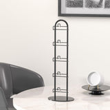 LongMen Metal Sunglass Organizer,Glasses Holder,Eyeglass Holder,Sunglass Storage Eyeglasses Rack Metal Frame for 5 Pairs (1, Black) LongMen