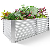 Land Guard 8×4×2 ft Galvanized Raised Garden Bed Kit, Galvanized Planter Raised Garden Boxes Outdoor, Large Metal Raised Garden Beds for Vegetables. Land Guard