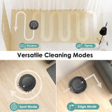 KOZVIX W6+ Robot Vacuum Cleaner,2800Pa Suction,720ml Large Capacity,120 Mins Runtime,Self-Charging Slim Robotic Vacuums,APP/Voice/Remote Control,No Entanglement Suction Port Ideal for Pet (Black) KOZVIX