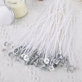 Cotton Candle Wick 100 PCS Candle Wicks for Candle Making, 8'' Candle Wicks Candle Cotton Wicks Candle Making Supplies Pre-Waxed for Candle Making,Candle DIY, Thick Candle Wick with Base Psyqtsuary