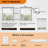 Persilux No Drill No Tools 100% Blackout Roller Shades for Windows,Linen Fabric Cordless Roller Blinds,Custom Blinds for Home,Bedroom,Living Room,White-Blackout,Custom Size Persilux