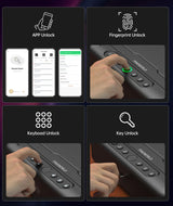 PINEWORLD Gun Safe, Biometric Gun Safes For Handgun, Pistol Safe With Fingerprint or Keypad, 4-Quick Access Unlock Gun Case for Firearm, Gun Lock Box For Nightstand Beside with APP Normal Size PINEWORLD