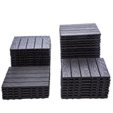 76-Pack Interlocking Deck Tiles - 11.42"x11.42" Dark Gray Polypropylene Flooring, 68.80 Sq.Ft Waterproof & Moisture-Proof Outdoor Patio Tiles, Easy Snap-Together Installation! Zjjseloru