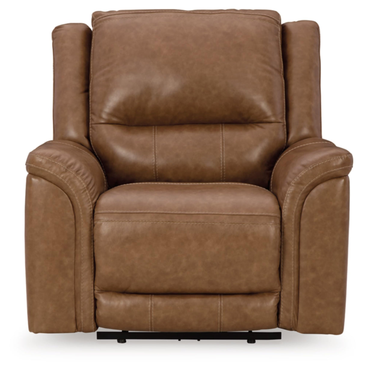 Signature Design by Ashley Trasimeno Contemporary Leather Match Wall Hugger Power Recliner with Adjustable Headrest and USB Ports, Light Brown Signature Design by Ashley