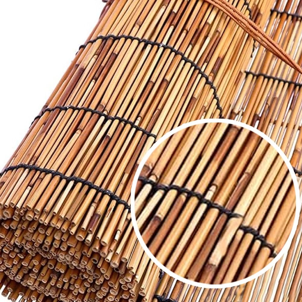 Bamboo Shades for Windows 70% Blackout Shades Blinds 10'' 20'' 26'' 28'' 30'' 34'' 36'' 38'' 42'' 48'' 54'' 60'' 72'' Width Bamboo Blinds Roller Shades for Patio Garden Balcony Cordless (Size : W60x7 Generic