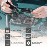 Deackimei Cordless Soldering Iron Station for Dewalt 20V Max Battery, Temperature Adjustable, Auto Sleep & Low Voltage Protection, °C/ºF Conversion, OLED Digital Display, Lead-Free Solder (Tool Only) Deackimei