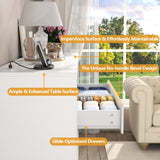 Loomie 6 Drawers Dresser with 6 Open Storage Cubbies, LED Dressers & Chests of Drawers with Power Outlet, 55" Wide Long Dresser for Bedroom, TV Stand with Open Shelf for Living Room (White) Loomie