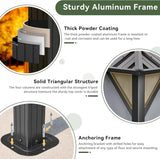 Aoxun Hardtop Gazebo 10x12, Aluminum Frame Canopy with Double Galvanized Steel Roof, Outdoor Gazebo with Breathable Netting and Privacy Curtain for Backyard Aoxun