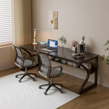 Extra Long OSCHF Desk with Bookshelf - 71" Modern Dual Workstation for Home and Office OSCHF