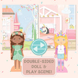 Story Magic Wooden Dress-Up Doll by Horizon Group USA, Dress Up Magnetic Wood Double Sided Doll, Over 40 Outfit and Accessory Pieces, Creative Pretend Play, Perfect for Ages 4+ Horizon Group USA