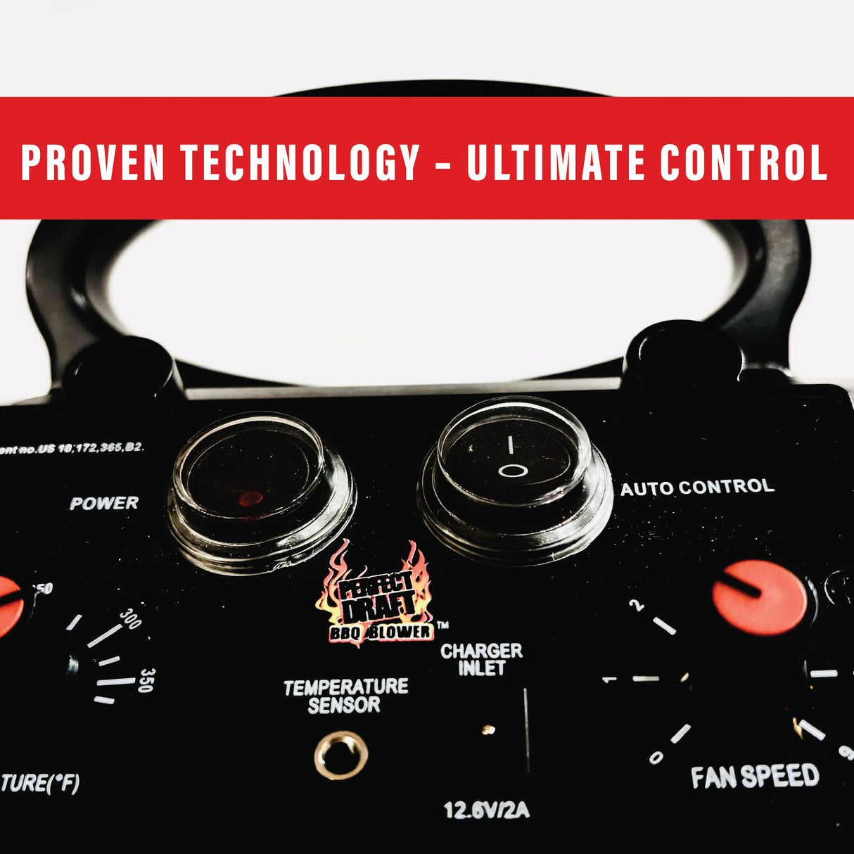 Perfect Draft BBQ Blower 4.0 for Offset Smoker Grill - Designed in Texas, Patented in the USA - Battery Powered BBQ Fan for Outdoor Barbecue Perfect Draft