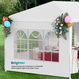 10’ x 30’ Party Tent Portable Outdoor Canopy Tent Sturdy Pop Up Gazebo with 5 Removable Walls Easy Assembly Outdoor Tents for Parties Wedding Event Backyard Patio, White PayLessHere