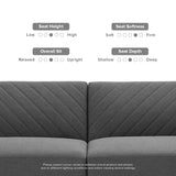 mopio Futon Sofa Bed, Couch, Small Sofa, Sleeper Sofa, Loveseat, Mid Century Modern Futon Couch, Sofa Cama, Couches for Living Room (Dark Gray Fabric) mopio