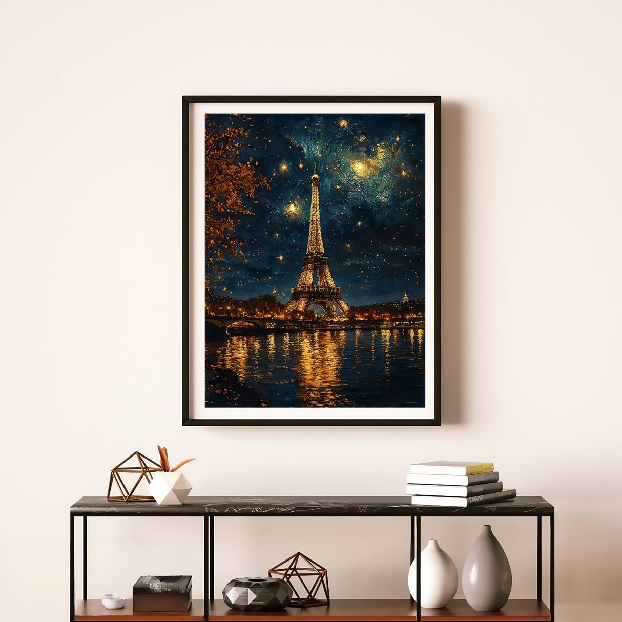 5D Diamond Painting Kits for Adults, Landscape Eiffel Tower Diamond Art Kits for Adults Beginner, DIY Full Drill Diamond Dot Gem Painting for Home Wall Decor 12x16inch BYGFHLYW