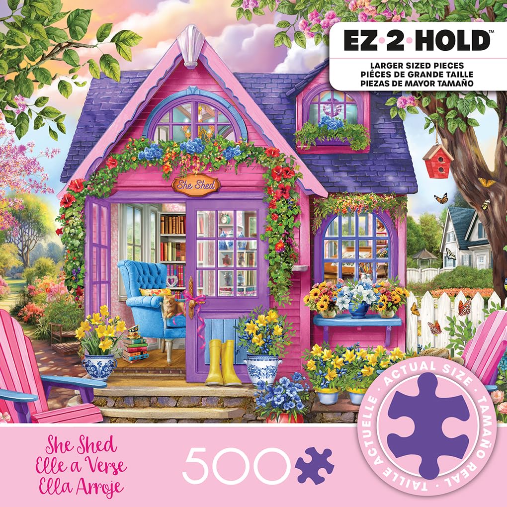 Ceaco - Chris Bigelow - She Shed - 500 Larger Sized Piece Jigsaw Puzzle