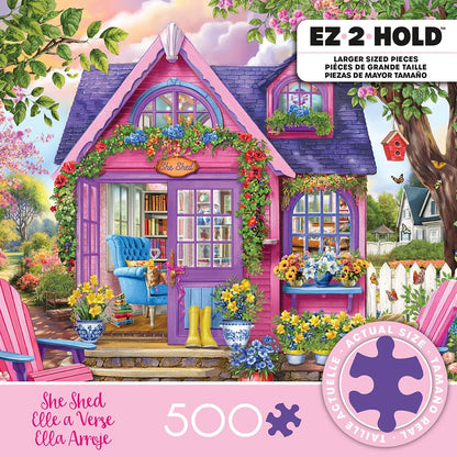 Ceaco - Chris Bigelow - She Shed - 500 Larger Sized Piece Jigsaw Puzzle