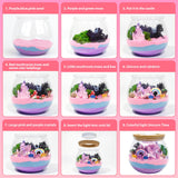Unicorn Light-Up Terrarium Kit for Kids - LED Night Light Birthday Gift for Girls Ages 4-12 - DIY Arts and Crafts Kit lonfypeng