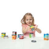 Melissa & Doug Let's Play House! Grocery Cans Play Food Kitchen Accessory ,3+ years- 10 Stackable Cans With Removable Lids Melissa & Doug
