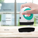 Heat Press Mini Heat Press Machine, Small Heat Press for T Shirts, Hats, Heating Transfer Projects,14 Levels Temperature Setting (White&Green) AST&T