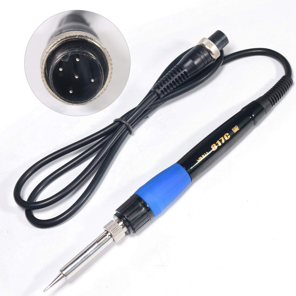 YIHUA 936A II Soldering Iron Station Kit, 65W with Intelligent Working Light. Easily Adjustable from 392℉～896℉. With Plug-in Iron Handle, a Solder Iron Stand, Solder Wire & 5 extra Solder Tips. YIHUA