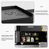 LCAOPC Metal Garage Storage Cabinet with Wheels, Lockable Rolling Tool Chest with Wheels, Tool Cabinet on Wheels, Metal Rolling Utility Cabinet for Home, Office, Garage and Workshop, Black LCAOPC