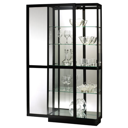 Howard Miller Diamond Curio Cabinet 547-195, Gloss Black