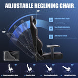 Big and Tall Gaming Chair 350lbs-Racing Style Computer Gamer Chair,Ergonomic Desk Office PC Chair with Wide Seat, Reclining Back, Adjustable Armrest for Adult Teens-Black/Grey COLAMY