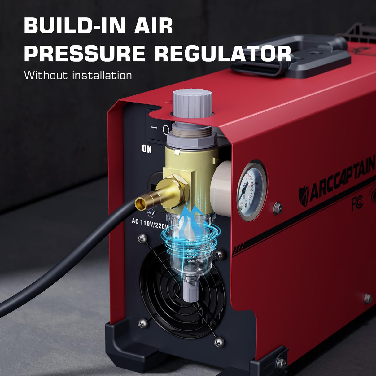 ARCCAPTAIN Plasma Cutter, [Large LED Display] 50Amps Cutter Machine with 110/220V Dual Voltage DC Inverter IGBT 1/2 Inch Clean Cut Post Flow and 2T/4T, for Beginners DIY ARCCAPTAIN