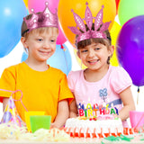 Equsion 72 Pcs Foam Princess Crowns DIY Tiaras Kids Party Princess Supplies Rhinestone Sticker Wooden Wand for Birthday Party Girls Making Your Own Tiara Equsion