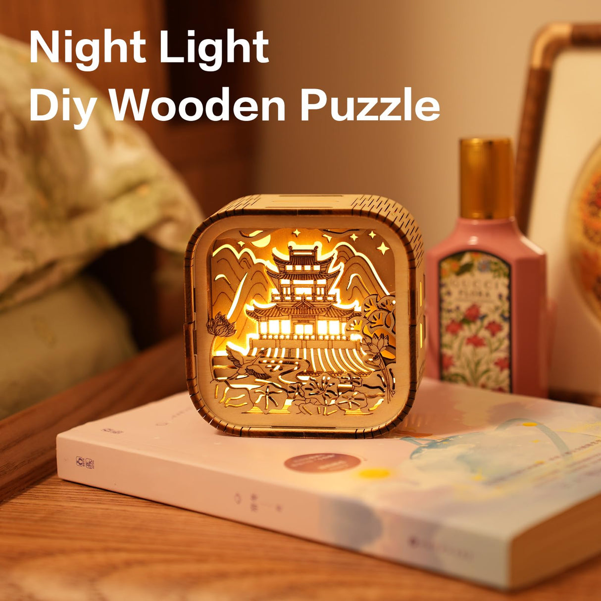 Generic GXUANAN 3D Wooden Puzzles for Adults and Kids, LED 3 Lighting Modes, DIY Kid's Game, Meaningful Gifts for Kids Age 6 7 8 9 10 11 12 13 Boys and Girls, Primary Colour of Trees, L0106P WoodArtSupply