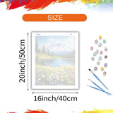 ARNLRDYA Paint by Numbers for Adults Mount Rainier National Park, Snow Mounta Forest Paint by Number Kits, Flowers Lake Scenery Acrylic Painting for Gift Home Wall Decor(16x20inches, Unframe) ARNLRDYA
