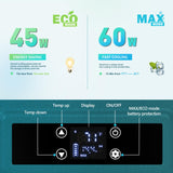 EUHOMY 12 Volt Refrigerator, 59QT(55L) 12V Fridge APP Control, Electric Cooler 12/24V DC 110-240V AC, Car Refrigerator 0℉~68℉, 12 Volt Cooler for Camping, Trip, Truck, Boating, Outdoor EUHOMY