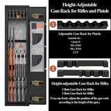 KAER 3-5 Gun Safe,Gun Safes for Home Rifle and Pistols,Rifle Safe,Gun Cabinet,Gun Safes for Rifles and Shotguns,Gun Safe Rifle with Removable Shelf,Assembled(Keypad Lock 55.12'' x 12.6" x 9.84'') KAER