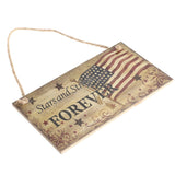 BinaryABC 4th of July Wooden Sign Plaque Door Wall Hanging Decorations, Fourth of July Independence Day Memorial Day Party Decorations BinaryABC