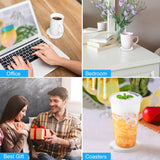 50 PCS 2.56 in Sublimation Car Coasters, Auto Coasters for Cup Holders,Auto Cupholder Coasters with Finger Notch and DIY Personalization Option,Keep Car from Cold Drink Sweat Stain Spill,by GNIEMCKIN GNIEMCKIN