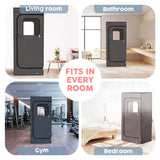 Adamson Full Size Portable Steam Sauna - Indoor Sauna Tent for Home Spa Relaxation + Boost Health and Recovery + 2.6L 1000W Steamer + Chair + Remote + Foot Massager - New - Nylon Black Adamson